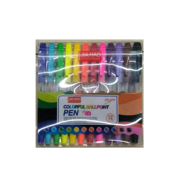 PLUMAS CON 12 COLORES