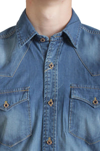 Camisa denim manga larga