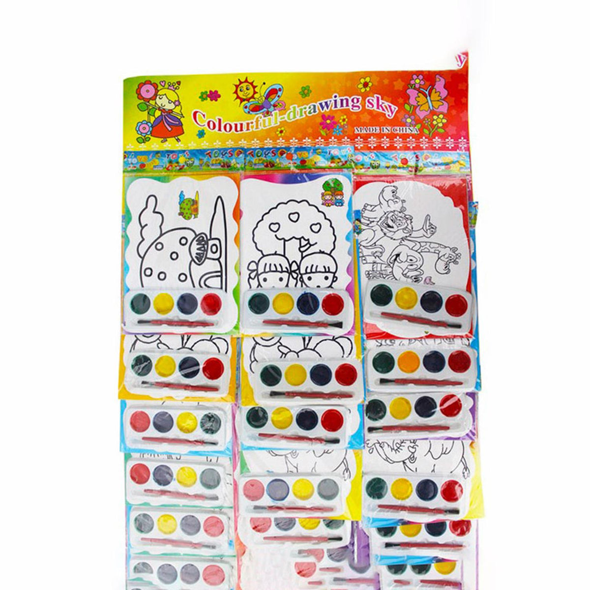 ACUARELA 4 COLORES C/DIBUJO