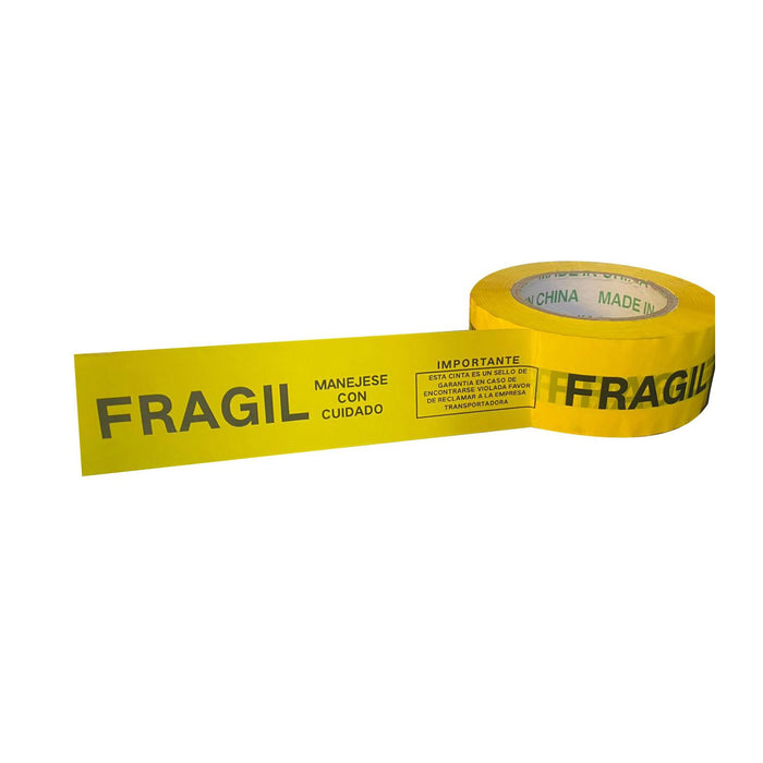 Cinta Adhesiva Empaque Frágil Super Fijación Visible 150mtrs