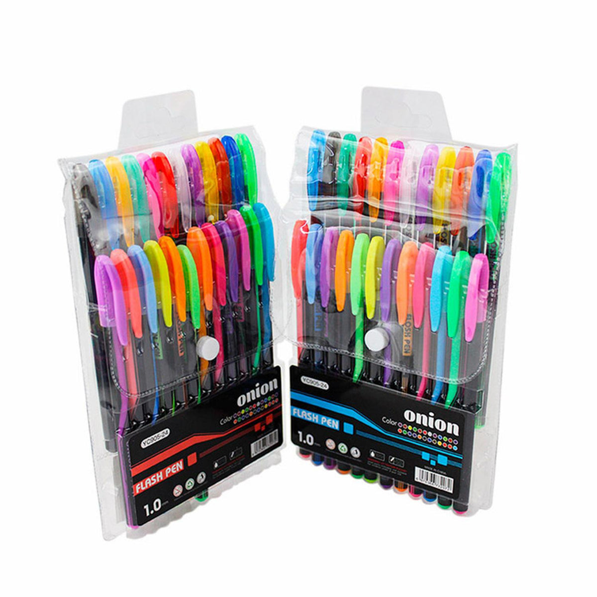 Set De Plumas De Gel 24 Colores Neón glitters tradicionales