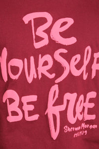 Playera con gráfico Be yourself be free