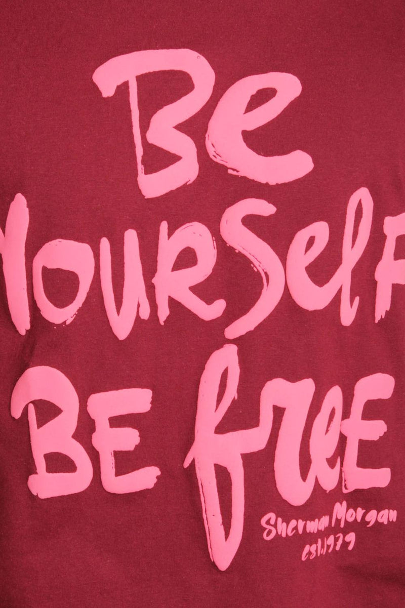 Playera con gráfico Be yourself be free